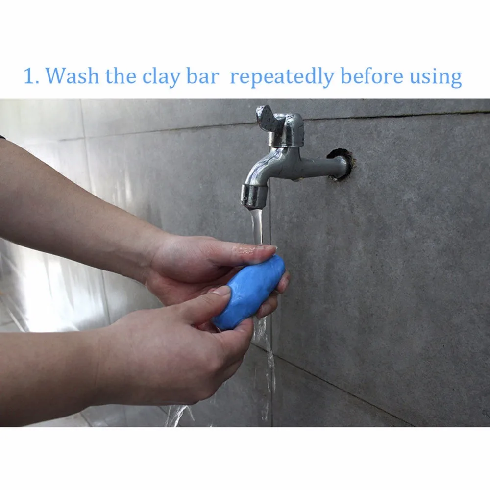 Волшебная глина для чистки автомобиля голубая очистки 100 г инструменты ухода за