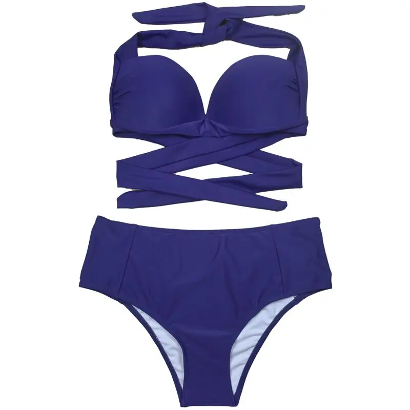 Sexy High Waist Bikini Swimsuit Women 2019 New Set Plus Size Swimwear Female Push Up Swimming Bathing Suit Beachwear |