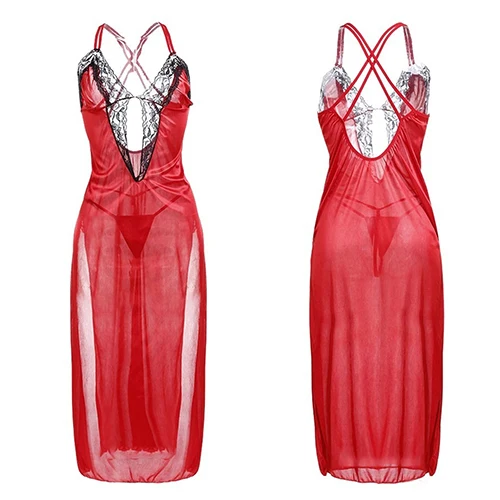 Женское сексуальное кружевное ночное белье с открытой спиной раздельный Ночной