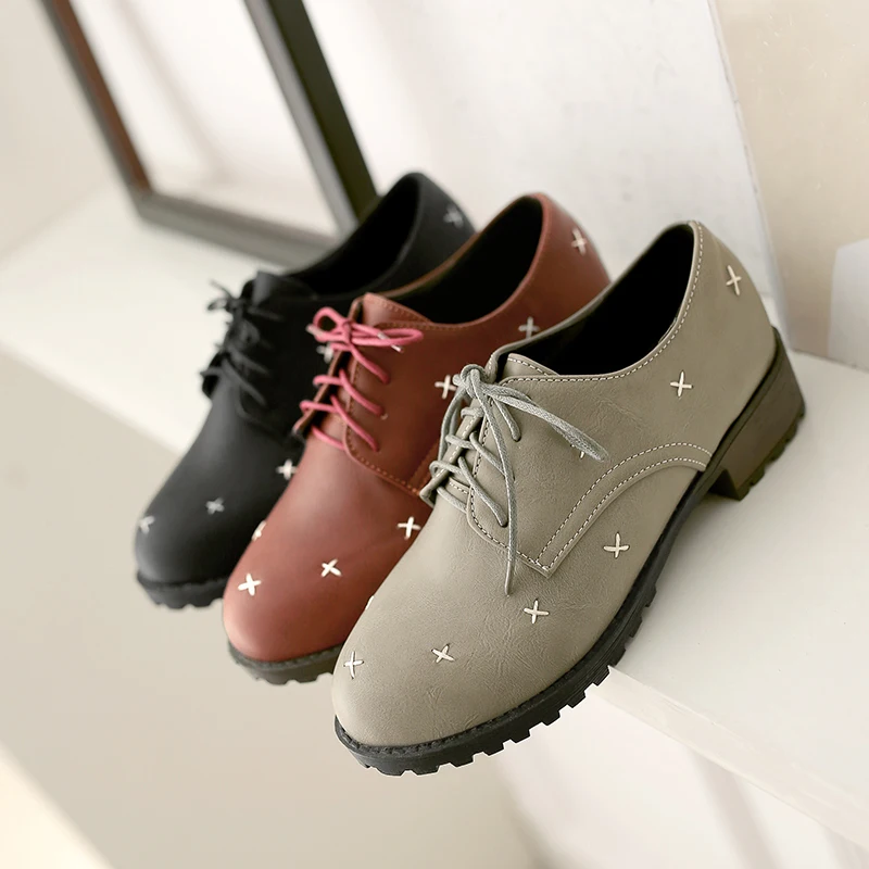 S.Romance Women Pumps 2019 Plus Size 34-43 Fashion Female Round Toe Mid Heels Office Ladies Woman Shoes Black Brown Gray SH114 | Обувь