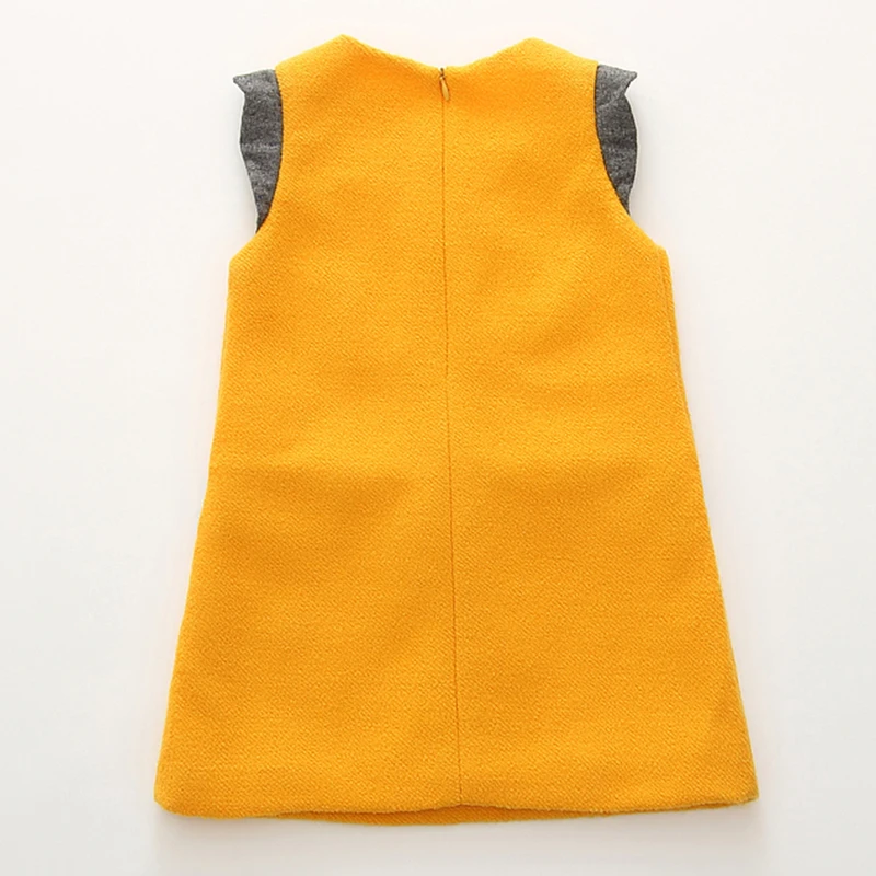 Осенне-зимние модные платья для маленьких девочек платье принцессы без рукавов с