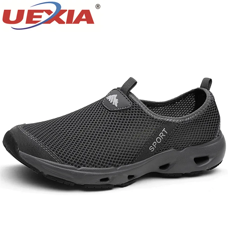 UEXIA Мужская обувь кроссовки с дышащей сеткой Tenis Masculino Туфли без каблуков свет Вес