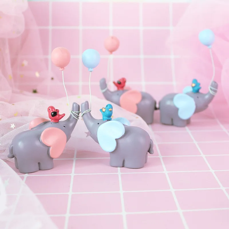 Милые воздушные шары птица слон животные вечерние топперы для торта Baby Shower мальчик девочка день рождения украшения дети с днем рождения подарки