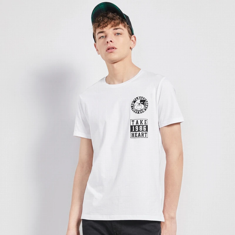 SEMIR Мужская футболка с коротким рукавом модная повседневная мужская круглым