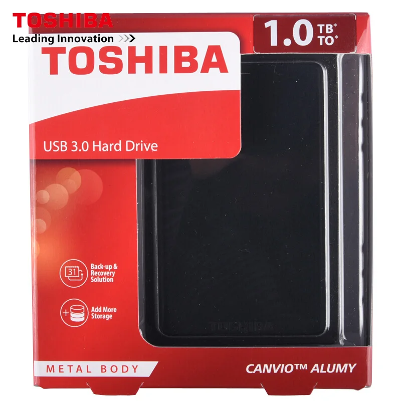 Внешний жесткий диск Toshiba Canvio Alumy 100% оригинал 2 5 дюйма USB3.0 ТБ портативный 1000 ГБ для