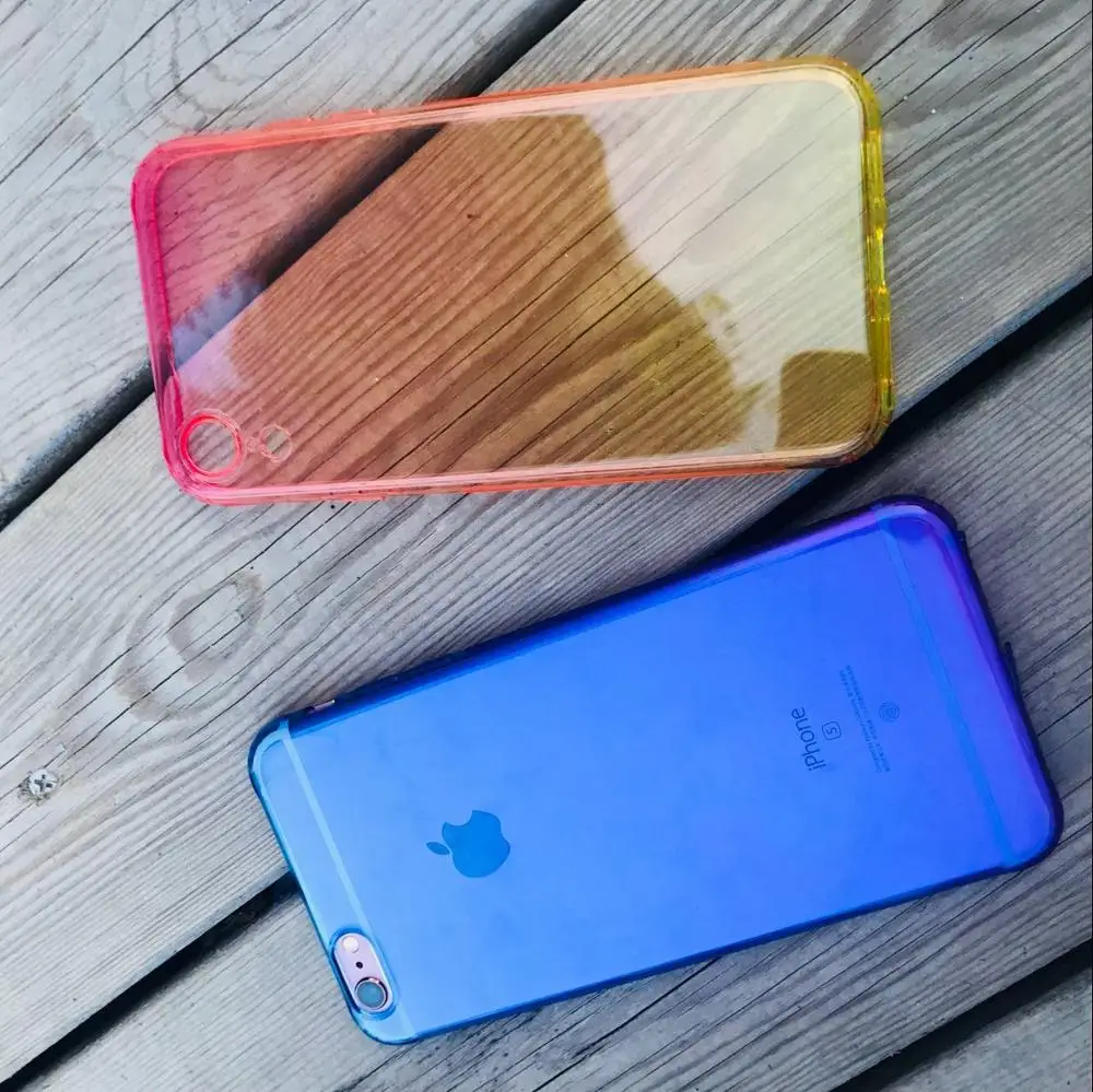 Цветные Чехлы для Apple IPhone X XS MAX 6 6S 7 8 Plus XR Прозрачный Мягкий противоударный чехол
