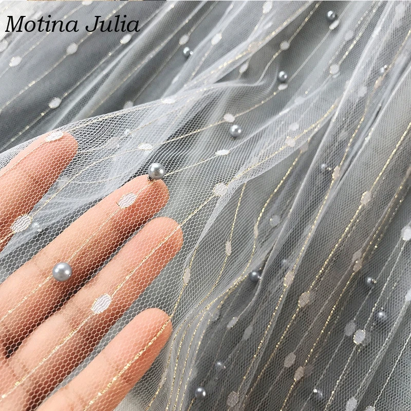 Motina Julia Сексуальная сетчатая юбка с бисером снизу женский большой маятник