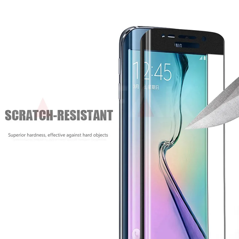 Защитное стекло NAGFAK для Samsung Galaxy S7 S6 Edge закаленное экрана 3D изогнутое пленка |