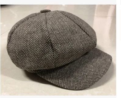 Модная мужская и женская твидовая Кепка в елочку, газетчик, унисекс, Peaky Blinders Baker, Женская кепка, Мужская зимняя шапка - Цвет: C