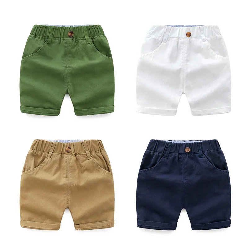 Summer boys pants new children fashion cotton silid color shorts for baby kids casual sports short outfits | Мать и ребенок