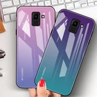 Роскошный чехол для телефона Samsung Galaxy J8 J6 J4 Plus 2018, чехол с градиентным закаленным стеклом для S22 Ultra S21 S20 FE S10, чехлы