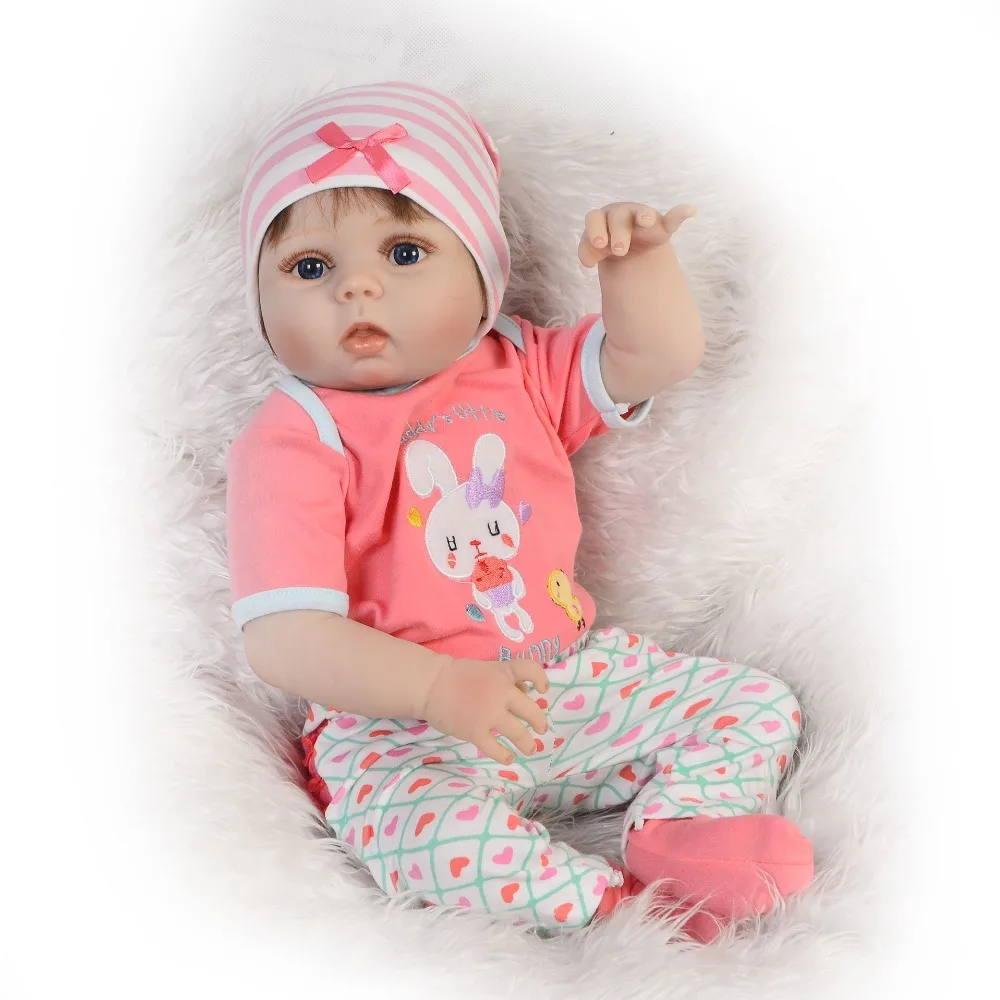 Bebe оригинальные куклы Reborn de Silicone девушка тело 57 см модные куклы игрушки для девочек boneca reborn Детские подарки bb reborn
