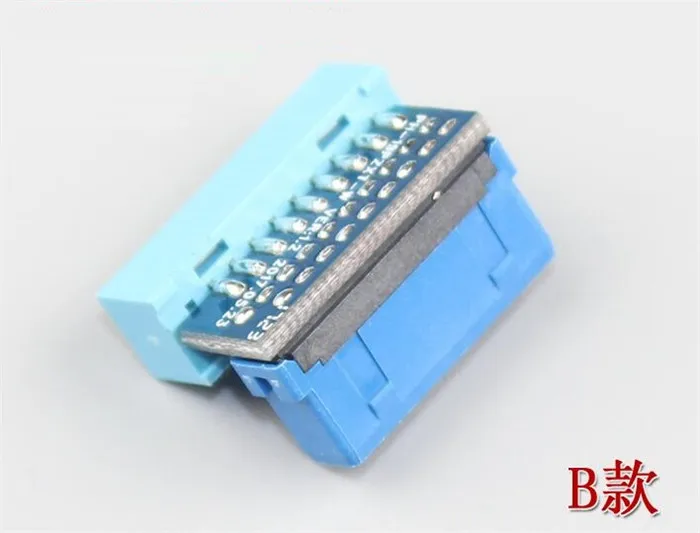 USB 3 0 19P 20P 19 pin 20 USB3.0 штекер разъем 90 градусов материнская плата шасси переднего