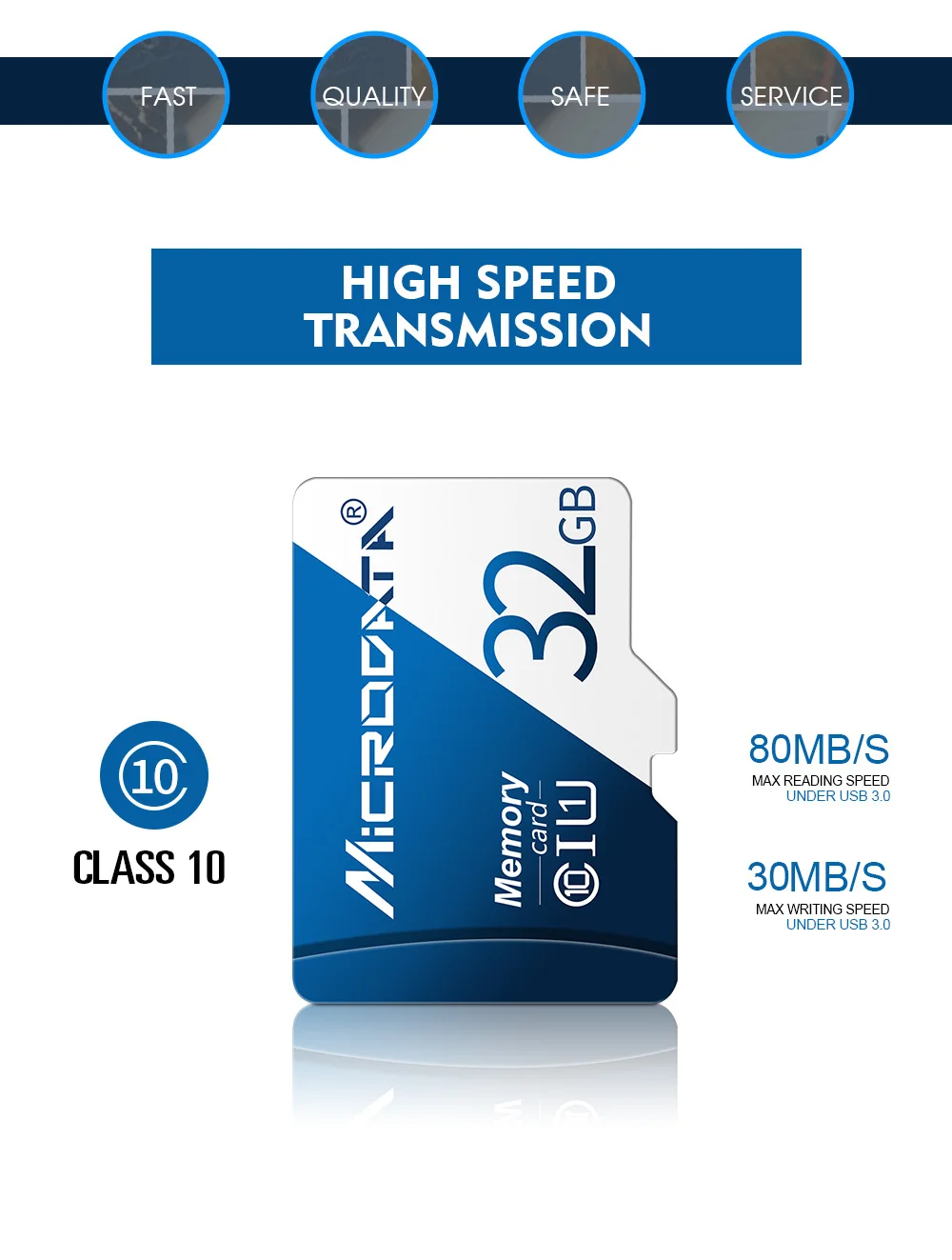Карта Micro SD 8 ГБ 16 ГБ 32 ГБ SDHC карта памяти Высокоскоростная флеш-карта 64 Гб 128 ГБ SDXC флэш-карта sdcard для смартфонов+ розничная упаковка
