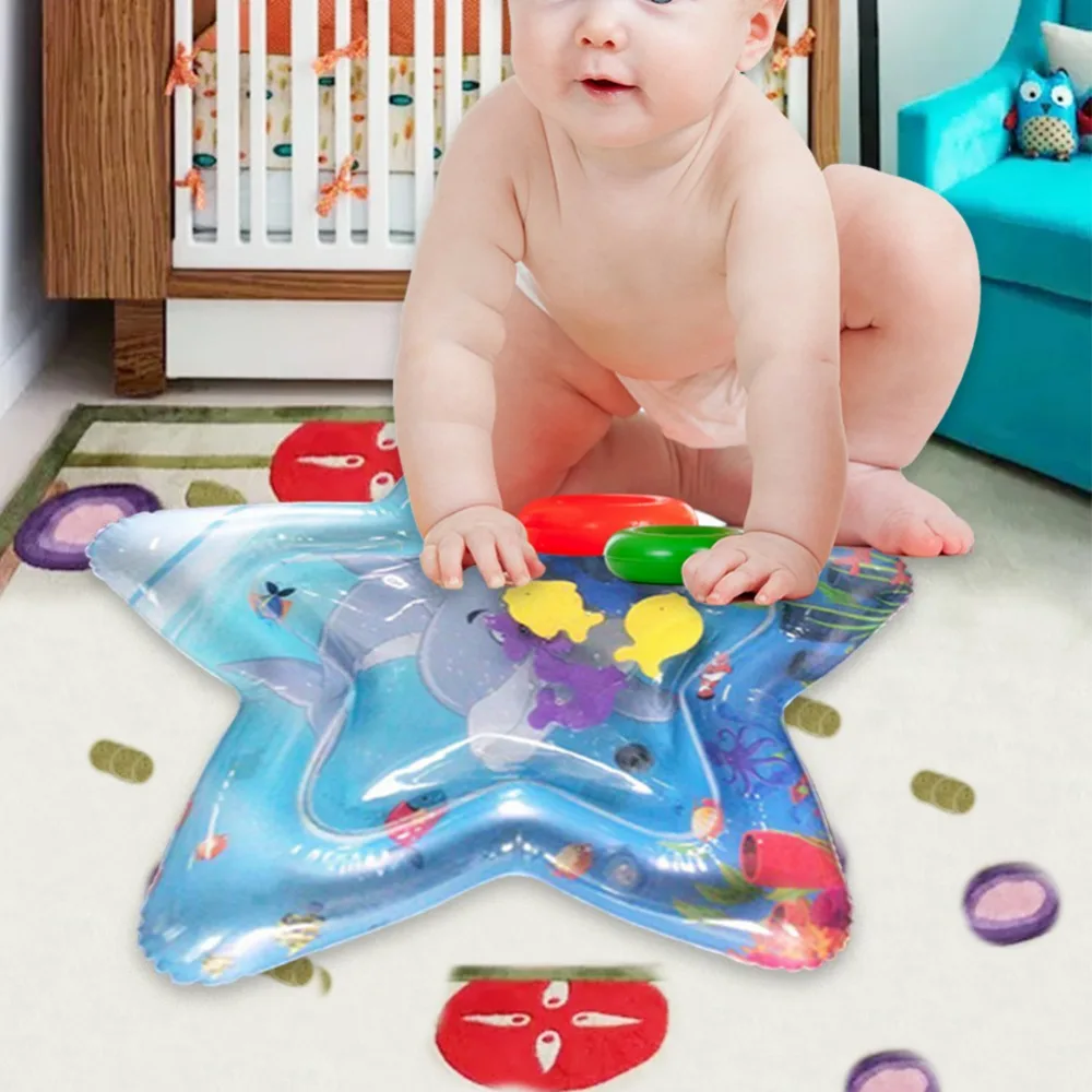

Baby Play Mat Non Slip Water Playmat Infant Toy Pad, Little Inflatable Activity Center Cute Portable Bouncy Gift For Boys Girls