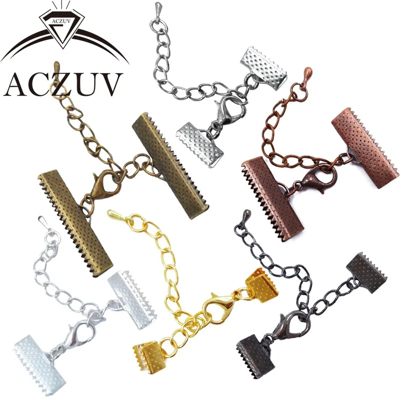 Концевые крепежные элементы для ленты 500 шт. плоская крышка застежки кожаного