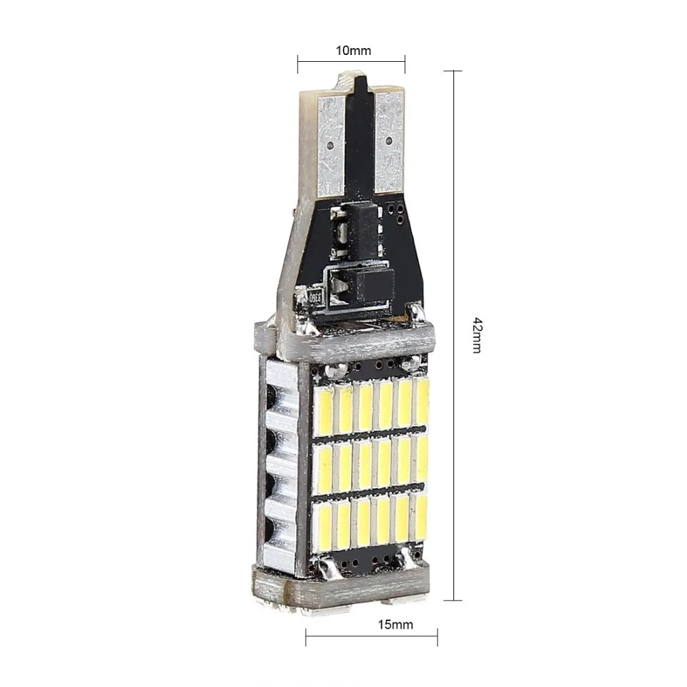 Высокая мощность 10 шт. T15 45 SMD 4014 светодиодный 360MA W16W Canbus error free неполярный Авто