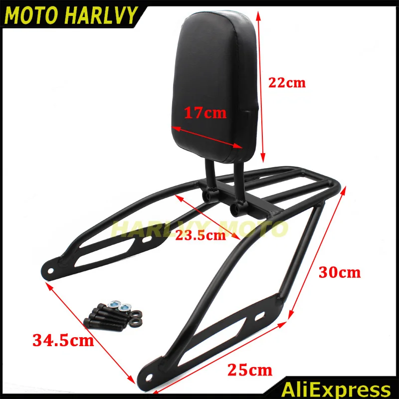 Черный держатель для багажа со спинкой Harley Street 500 XG500 750 XG750| |