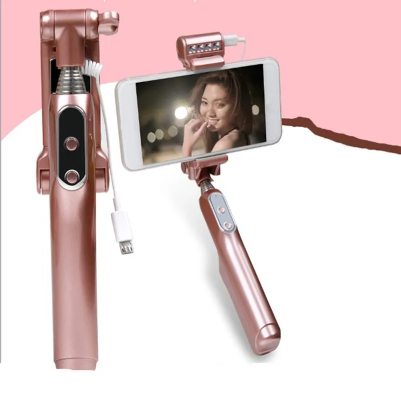 Conduziu a Luz para Cubot Selfie Vara Telescópica Handheld Monopod w Enchimento Quest P30 P20 X20 Pro X19s X19 R15