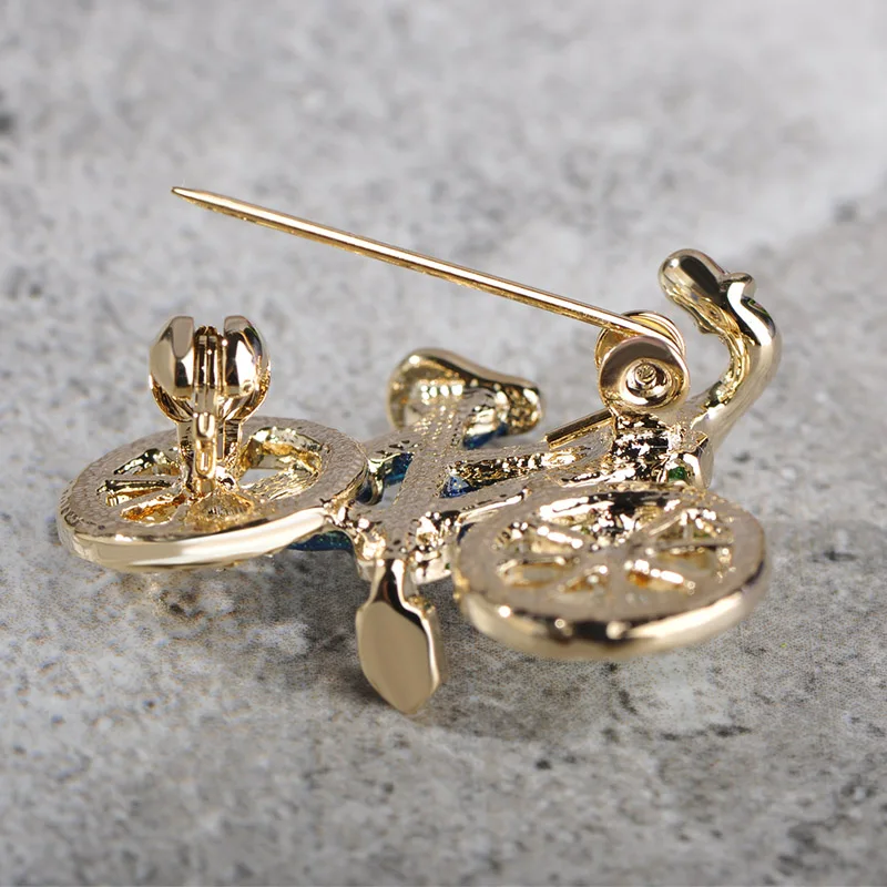 Спортивные Броши велосипеды Funmor для женщин и мужчин золотистые фиксированные