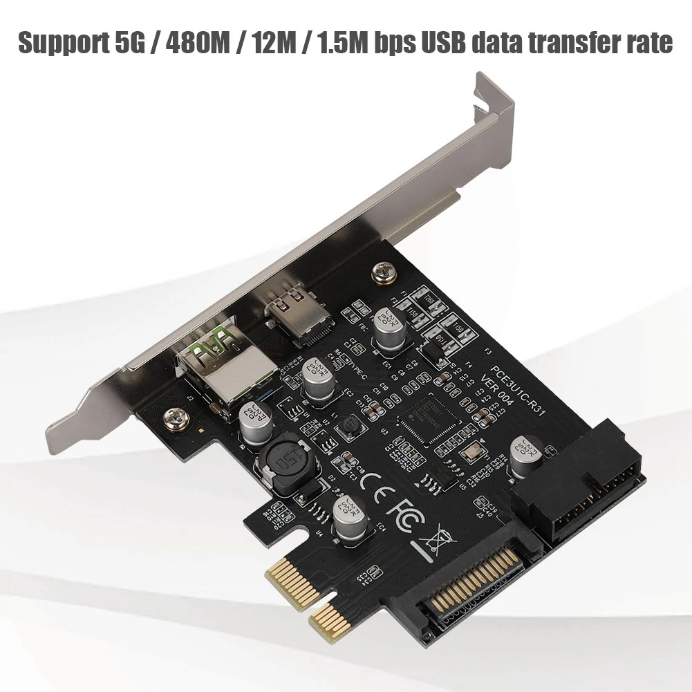 USB3.1 type-C карта расширения 19PIN Передняя BC1 Быстрая зарядка+ USB-C конвертер карта PCI-Express добавить на карту