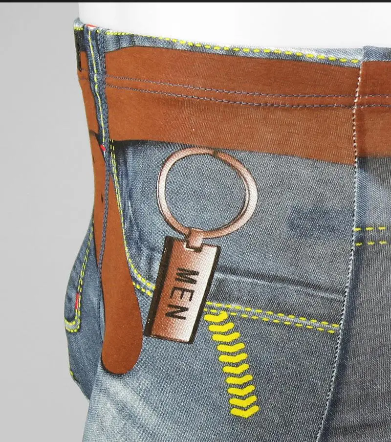 Мужские трусы боксеры с принтом s джинсовые шорты из хлопка и спандекса|boxers cotton|mens