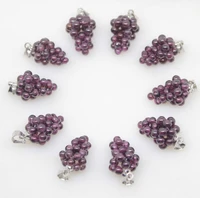 10 pcs natural garnet grape pendant weave fashion jewelry 11mmx16mm