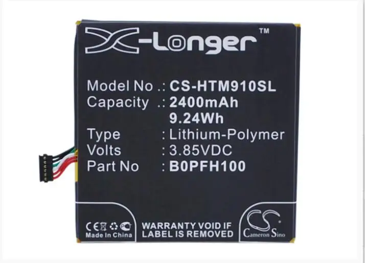 

Аккумулятор Cameron Sino 2400 мАч для HTC 0P9FH100 Desire Eye 4G M910n M910x 35H00234-00M B0PFH100, аккумулятор для смартфона