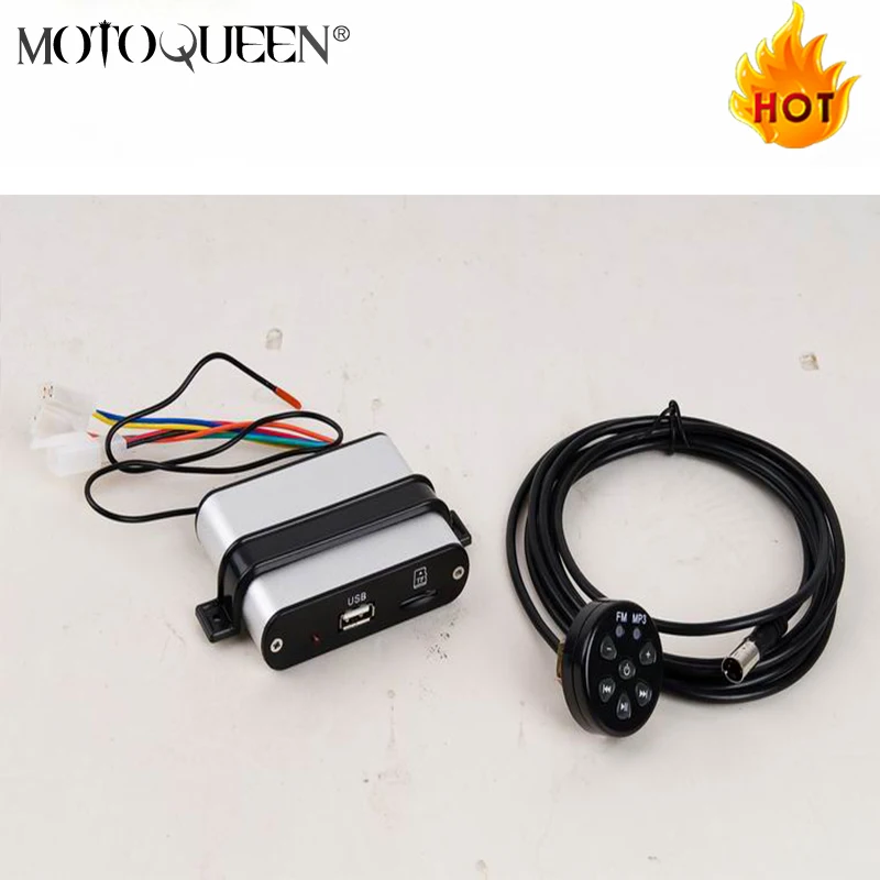 MP3-плеер для мотоцикла, скутера с поддержкой SD-карты, USB, FM-радио ...
