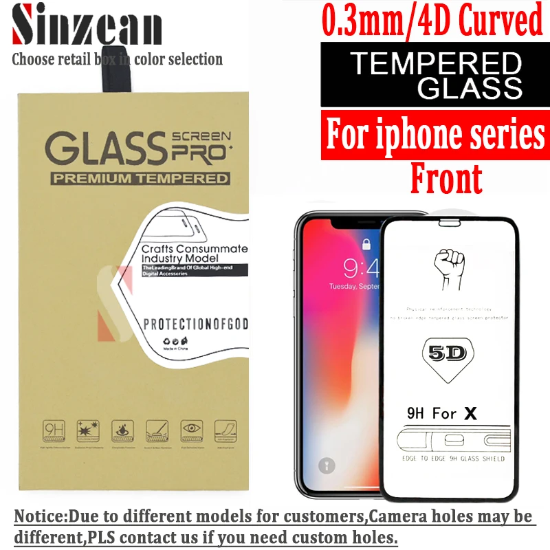 100 шт. для iPhone 12 mini/11 Pro/XS MAX/8plus/7 PLUS/XR/XS 5D Покрытие Закаленное стекло IPHONE SE 2020 3D защита