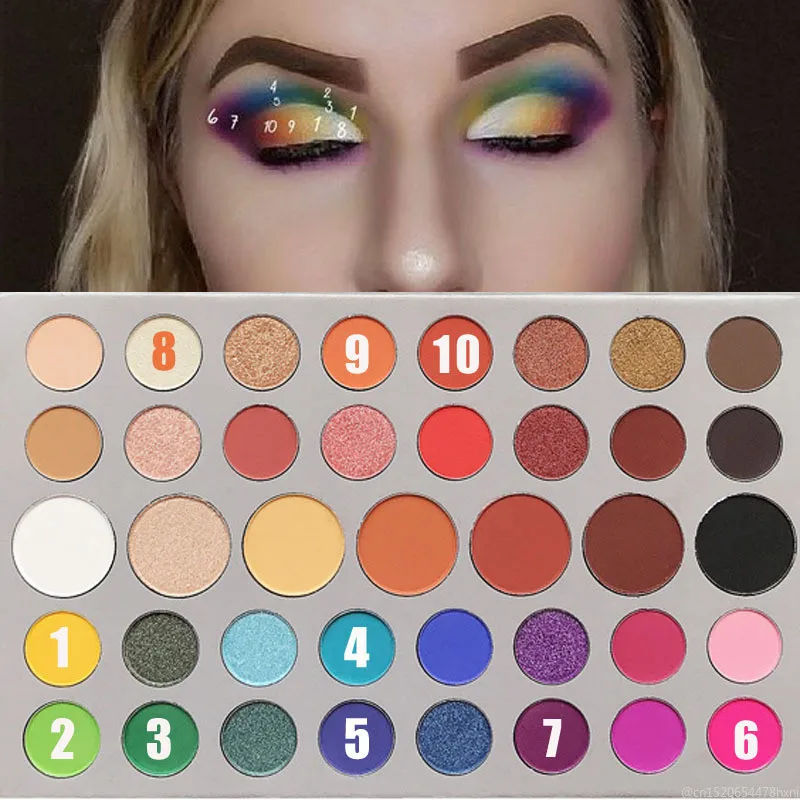 39 Colors Matte Glitter Eyeshadow Palette Shimmer Pigment brown rainbow Eye Shadow Cosmetic Maquillajes Para Mujer TSLM2