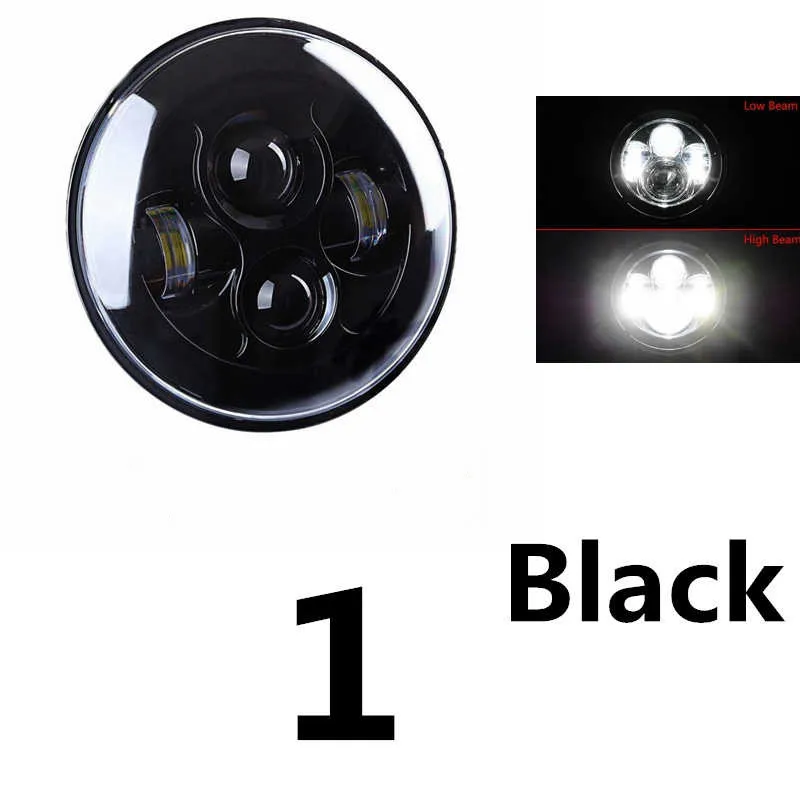 40w Headlight Black Для Harley Davidson " светодиодный проектор MOTO головной светильник Угол Глаза DRL для Harley Touring Electra Glide черный 7 дюймов светодиодный светильник - Цвет: 40w Headlight Black