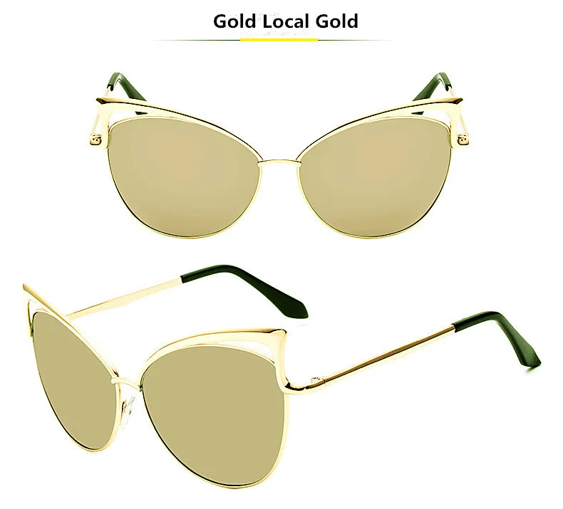 HJYBBSN винтажные кошачий глаз солнцезащитные очки женские Ray Bann роскошный бренд Desiner ретро градиент солнцезащитные очки металлическая оправа Oculos Gafas UV400
