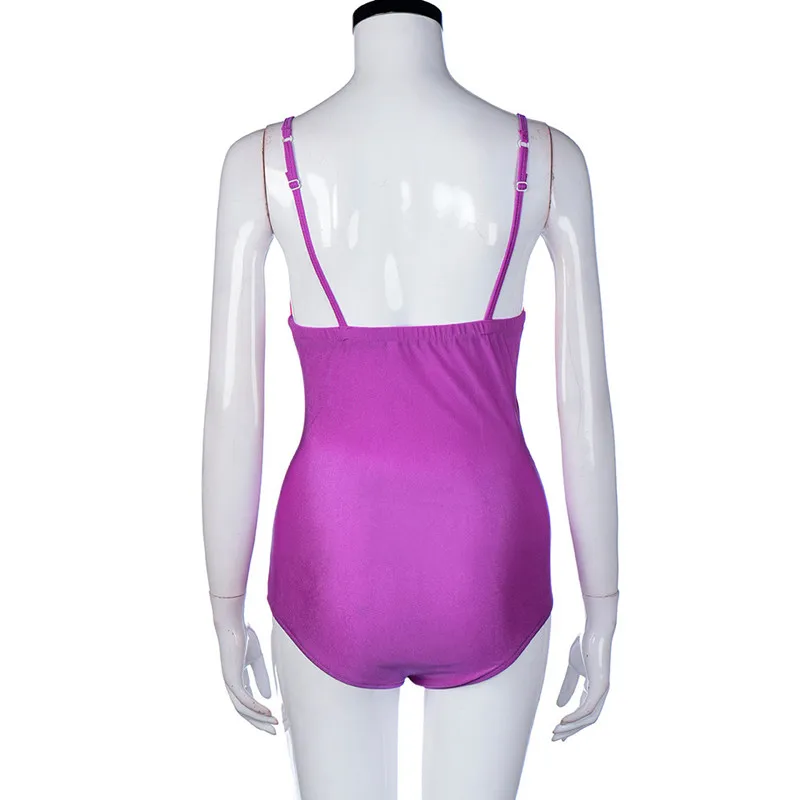 Популярный Сексуальный женский цельный купальник градиентного цвета в стиле