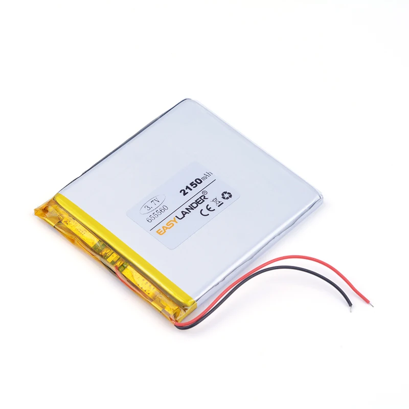 

655560 3.7 V lithium polymer battery 2150 mah DIY mobile emergency power charging treasure battery