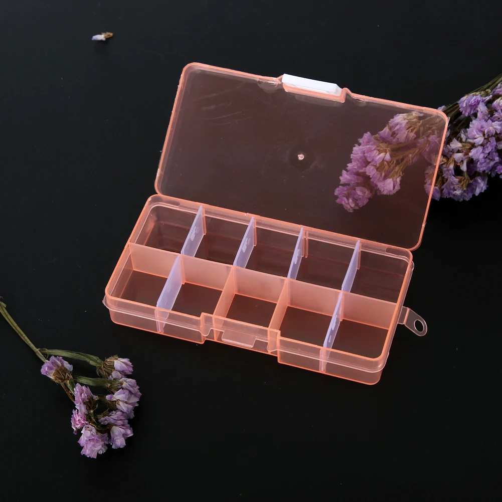 Пластиковая коробка для хранения ювелирных изделий 10 отделений | Красота и