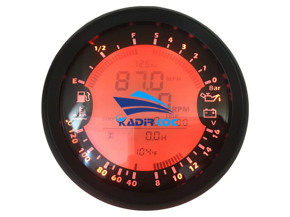Авто Многофункциональный манометр модификация 85 мм gps Спидометр Tach датчик топлива 8-16 в вольт метр Температура воды метр 0-5 бар давление масла