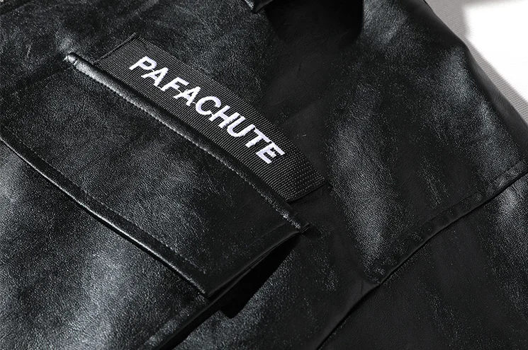 Мужская куртка из искусственной кожи новая осенняя уличная на молнии модная