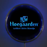 rs a0173 hoegaarden belgium beer led neon round signs 25cm 10 inch bar sign with rgb multi color remote wireless control