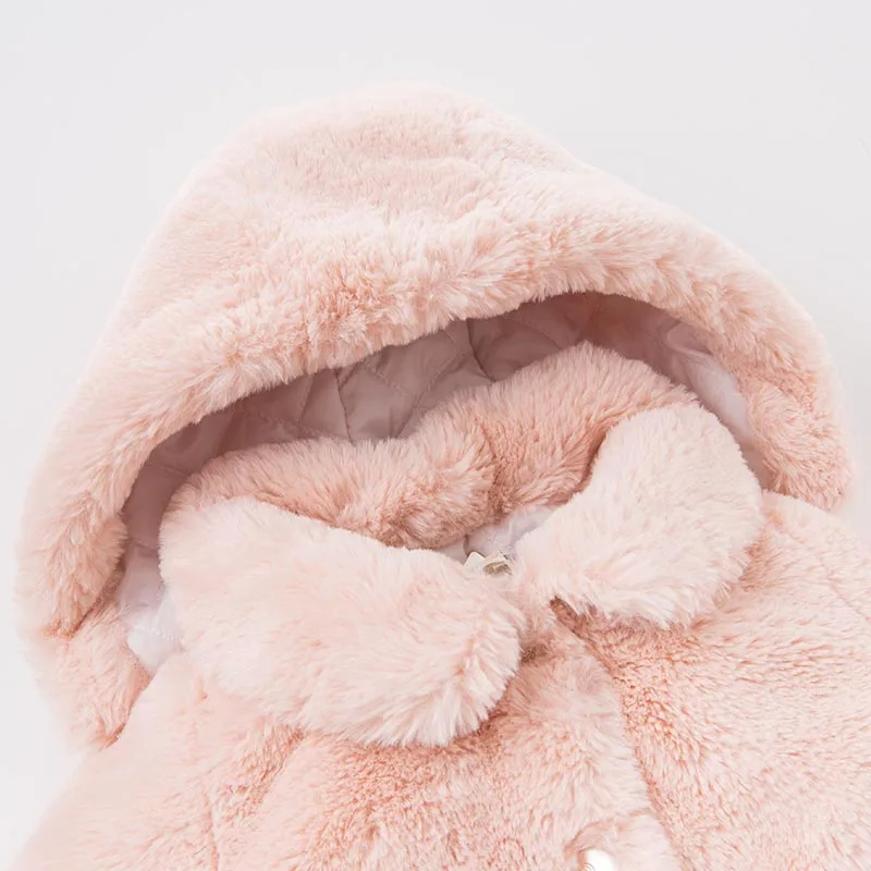 Dave bellaau winter infant baby girls fashion Jackets toddler Hooded outerwear children cute hight quality clothes DB5495 | Детская