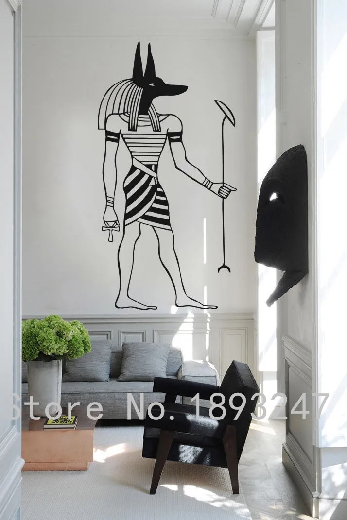 Бесплатная доставка египетская виниловая наклейка на стену Египетский Бог