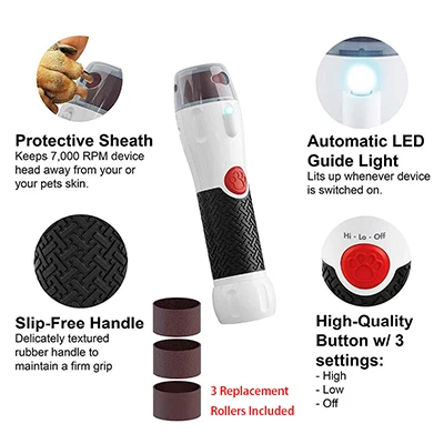 1pc Pet Nail Trimmer Идеальный питомец, вращающийся пилочка для ногтей для собак и кошек, электрические Клещи для ногтей для домашних животных, триммер для ногтей для собак, кошек, уход за когтями, инструмент для ухода за домашними животными - Цвет: 1pc Pet Nail Trimmer
