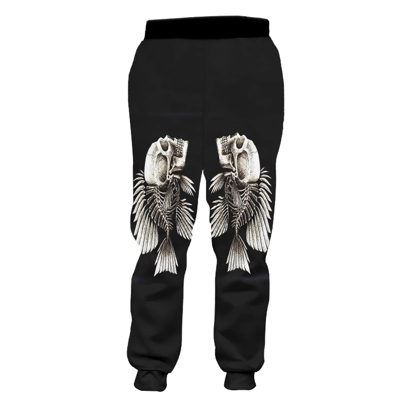 OGKB весна осень Высокая талия эластичный шнурок брюки для мужчин/женщин Забавный