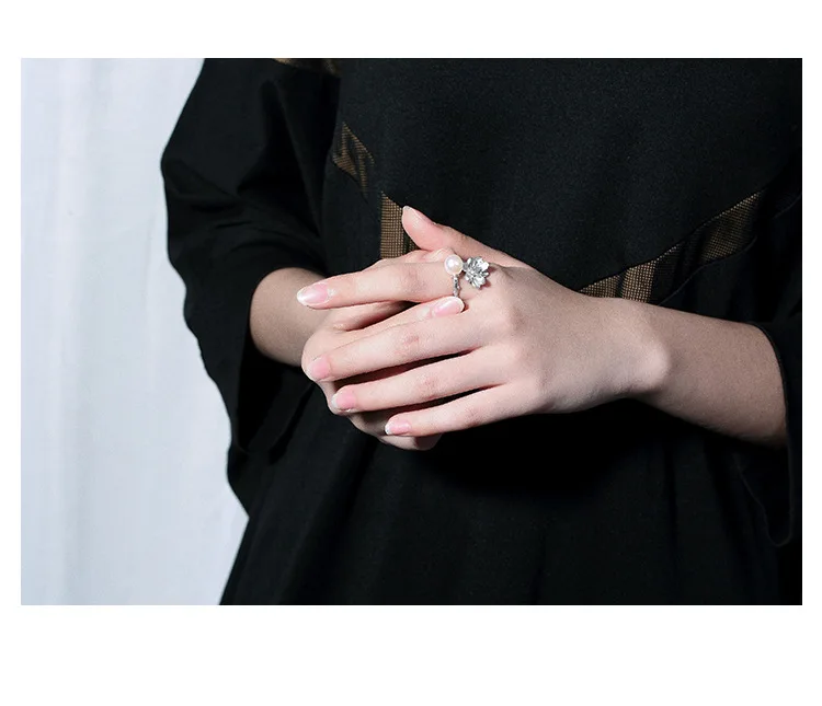 

KJJEAXCMY boutique jewelry S925 Sterling Silver Antique inlaid and jade white jade rose lady's open ring finger ring