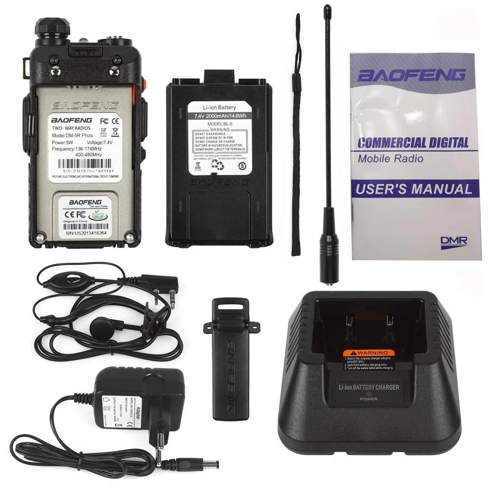 Baofeng DM 5R Plus Anolog цифровая рация Taklie Tier1 Tier2 Tier II DMR двухстороннее радио 5 Вт двойной