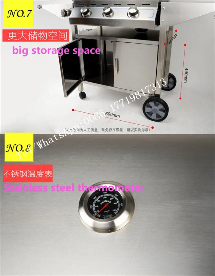 Бездымная койка для барбекю промышленная Настольная мини-койка из нержавеющей