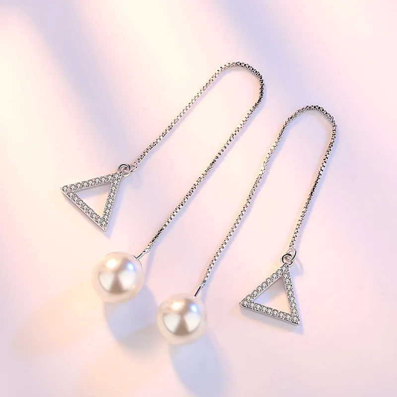 Женские серьги гвоздики из серебра 925 пробы с жемчугом|fashion stud earrings|stud earringsearrings women