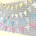 3 м флаг, золотой, розовый баннер из бумаги, гирлянда с флагом для детской комнаты, украшение, гирлянда с флажками для Baby Shower, украшение для дня рождения