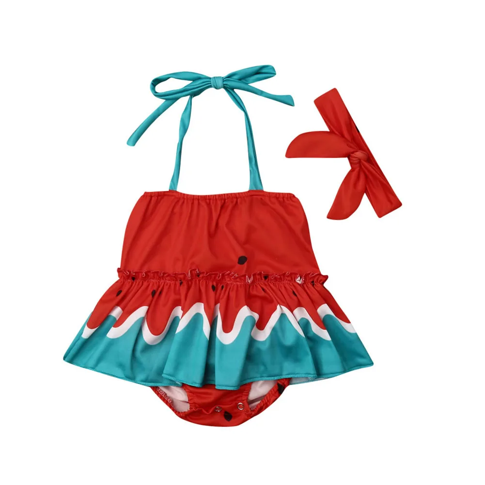 Imcute новинка 2019 Модный Купальник для маленьких девочек с ремешком в виде арбуза