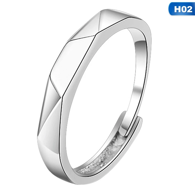 RG5439H02 For man Любовники регулируемые хрустальные кольца набор из нержавеющей стали любовь свадьба пара Открытое кольцо вечерние Вечеринка обручение Шарм ювелирные изделия Женщины Мужчины Горячие - Цвет основного камня: RG5439H02 For man